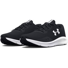 Under Armour 3024889 Women's UA Charged Pursuit 3 Shoes, Black/White, Size 9.5
