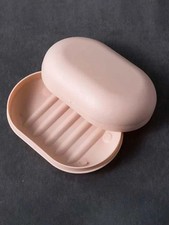 1pc Soap Box Dish Container Travel Soap Holder with Lid Sealed Soap Box