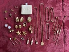 27 Pc Vintage Costume Jewelry Lot Necklaces Earrings Bracelets Pins Avon + More