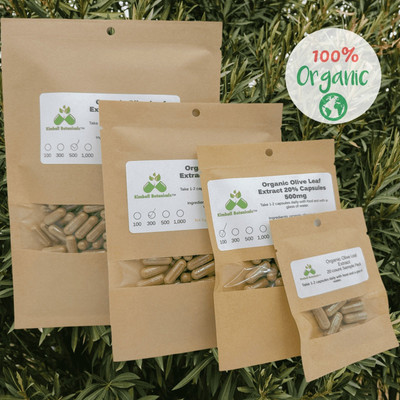 Organic Olive Leaf Extract 20% Oleuropein (Olea europaea) 500mg vegetarian