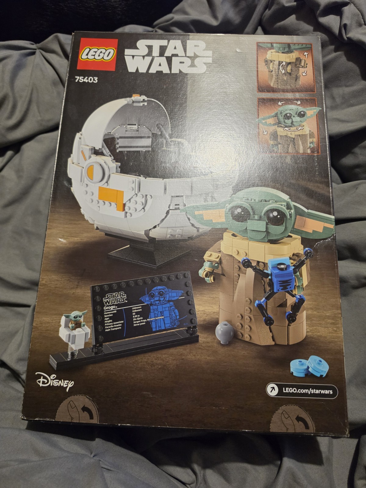 Lego Boys Star Wars Grogu With Hover Pram Set 75403 Multi - Image 3