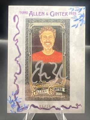 #ad Ethan Zohn 2025 Topps Allen amp; Ginter X #MA EZ Silver Frame Silver Ink Auto 25 $129.99