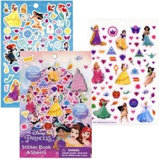 Disney Princess Sticker Book | 4 Sheets | Over 300 Stickers | Innovative Designs