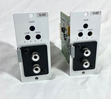QTY 2 - Toa U-03R Aux Stereo Line Level Input Modules w/ Tone Adjust Lot of 2