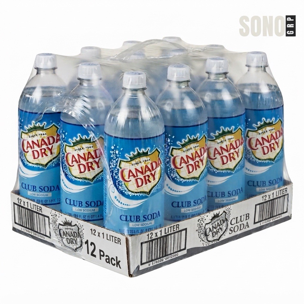 Canada Dry Club Soda, 1 litro 33,8 fl oz (paquete de 12)