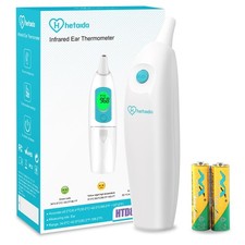 Ear Thermometer for Adults and , Digital Thermometer with Fever Alarm and Ins...