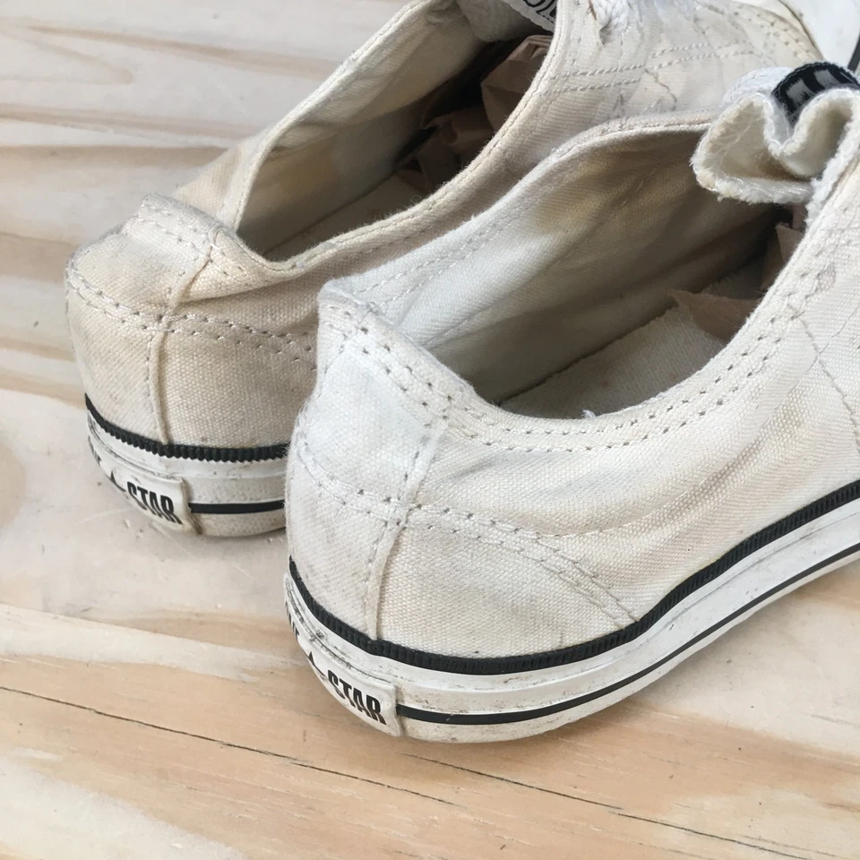 Tênis Converse Shoes Youth 2 One Star bege lona parte superior baixa com cadarço casual - Imagem 4 de 4