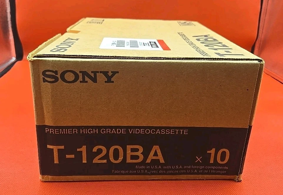 Sony T-120BA Premier High Grade Case Of 10 VHS Tapes Video Cassette NEW Sealed + - Image 2 of 4