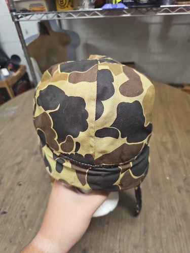 Vtg Columbia Sportswear Oregon 80s USA Gore-Tex Camouflage Fleece Hat Size XL - Picture 7 of 12