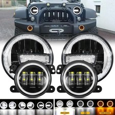For For Jeep Wrangler Jk 2007-18 7 Round Led Headlights Fog Lights Combo Kit