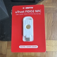 Identiv uTrust FIDO2 NFC Security Key USB-C Wireless NFC MPN 905602