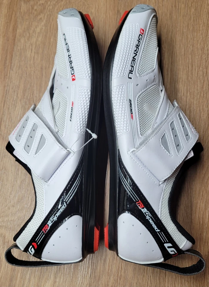 Zapatos de ciclismo Louis Garneau Tri X Speed II para hombre talla US14 EU48 blanco triatlón Foto 2 de 4