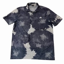 Adidas X Men  s Performance All over Print Blue Lightweight Golf Polo Size Medium