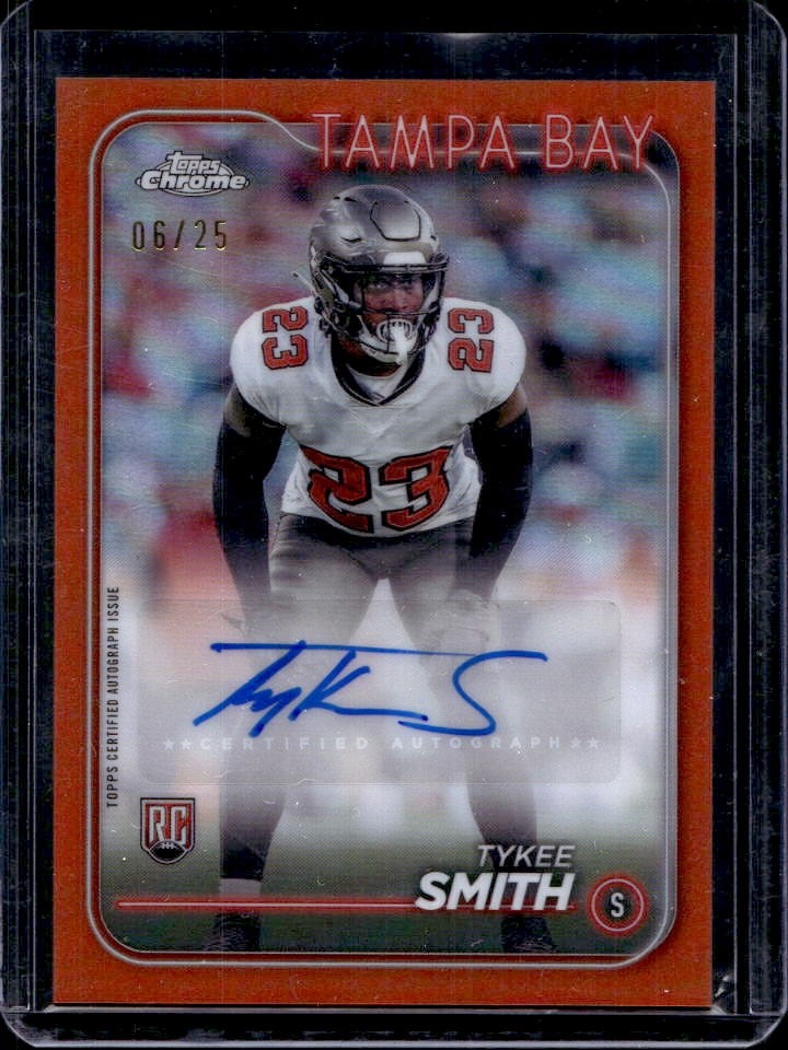 Tykee Smith Topps Chrome Rookie Autographs Variations #RATSM Orange Refractor