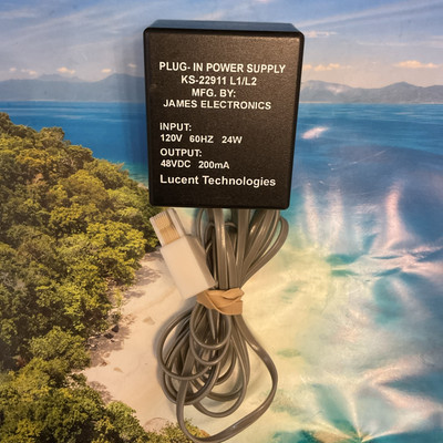 James Electronics KS-22911 L1/L2 Plug-In Power Supply AC Adapter 48V DC 200mA