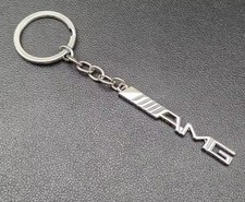 Schl&uuml;sselanh&auml;nger Passend Mercedes AMG Silber Schriftzug Elegant Sportlich
