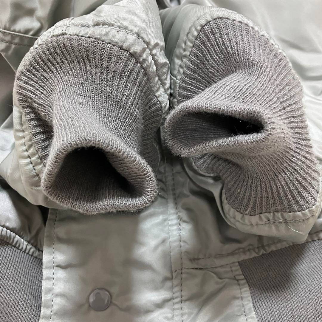 Alpha Industries N-2B Flight Jacket Silver Khaki Nylon Made in USA