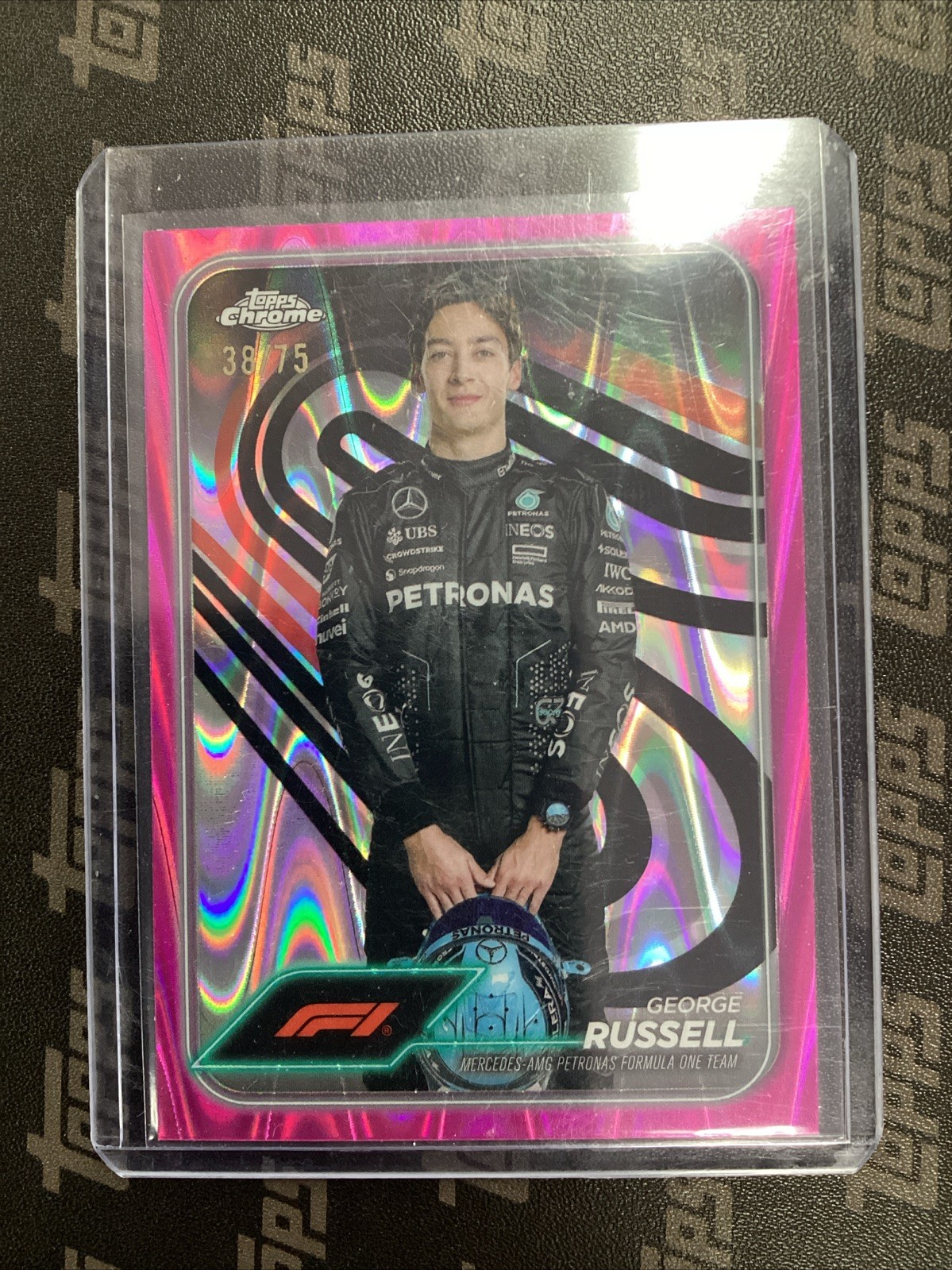 2024 Topps Chrome F1 George Russell Pink Refractor F1 Driver #5 38/75 🔥🔥🔥