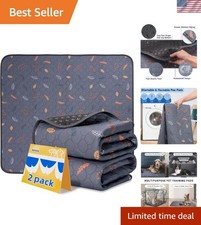 Washable Dog Pee Pads - Super Absorbent Non-Slip Mat 2 Pack, 24x18 Inch
