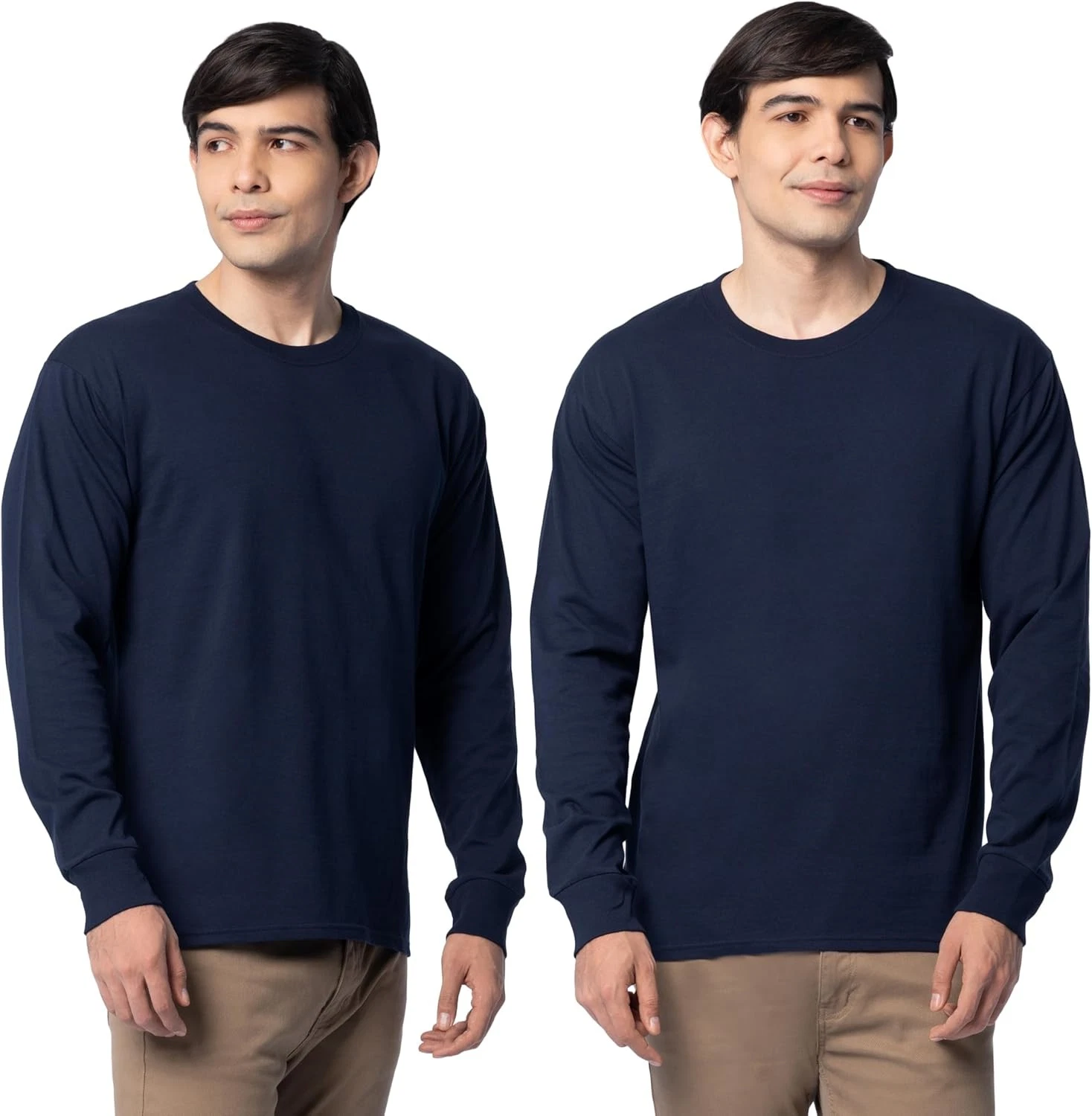 Fruit of the Loom T Shirt Eversoft Cotton Long Sleeve Shirts, Breathable &