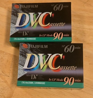 Lot of (2) NEW Fuji Film DVC Mini DV Digital Videocassettes  DVM60