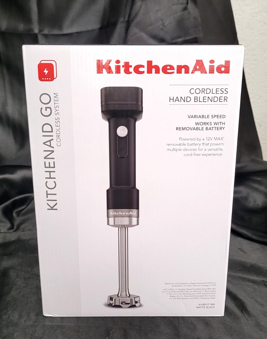 NEW ~KitchenAid KHBRV71BM Cordless Hand Blender (Black) ~ FR