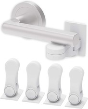 Inaya Child Proof Door Lever Lock 4-Pack - 4 Count Pack of 1 , One Side