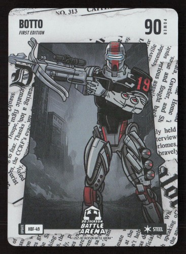 Bo Jackson Battle Arena Update #HBF-49 Botto Headliners Steel Battlefoil