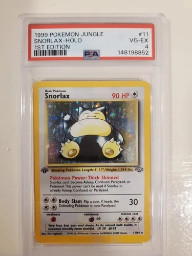 Pokemon Jungle 1st Edition Snorlax 11/64 PSA 4 1999