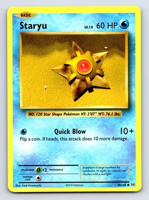Staryu 30/108 Common Evolutions Pokemon Lightly Played