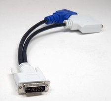 DVI-i Dual Link to DVI & VGA Monitor Splitter Adapter Cable