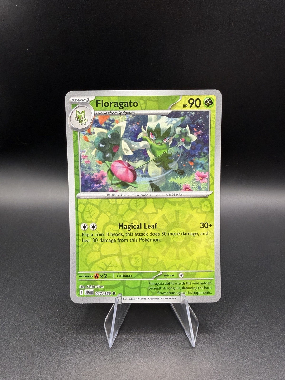 Pokemon TCG Floragato 17/159 Journey Together SV9 Reverse Holo NM