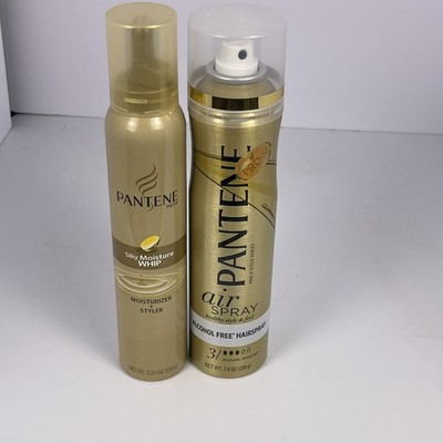 Pantene Air Spray 3 7oz and Silky Moisture Whip 5.29 oz