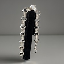 925 Silver Hexagon Belcher Bracelet - 9 INCH - MEN'S Womens HEAVY Belcher