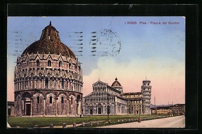 AK Pisa, La Torre Pendente, Der schiefe Turm von Pisa, Piazza del Duomo 1926 