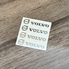 4x VOLVO Logo Aufkleber Metall Emblem Stickers Schlüssel Spiegel innen Konsole