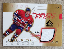 2001-02 SP Game Used Gold Saku Koivu Game Used Jersey /300 Montreal Canadiens