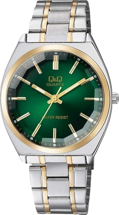 Citizen QB78-422 Q&Q Quartz Men Watch Green Dial 35.5mm Analog