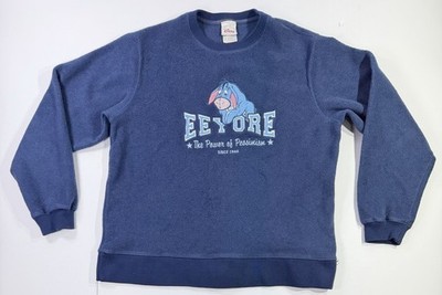 Disney Eeyore Sweatshirt Medium Blue Front Graphic Hit