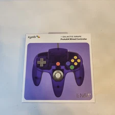 Nintendo 64 Controller Proto64 Galactic Grape XYAB Branded Wired New and Sealed