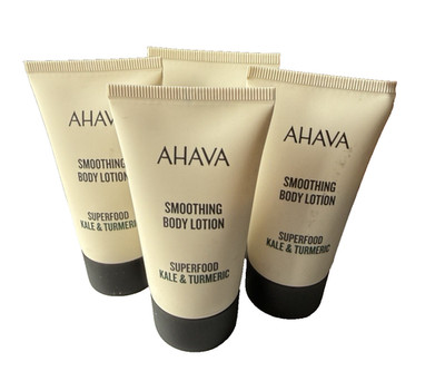 Ahava - 4x Smoothing Body Lotion Superfood Kale & Tumeric 1.3oz each