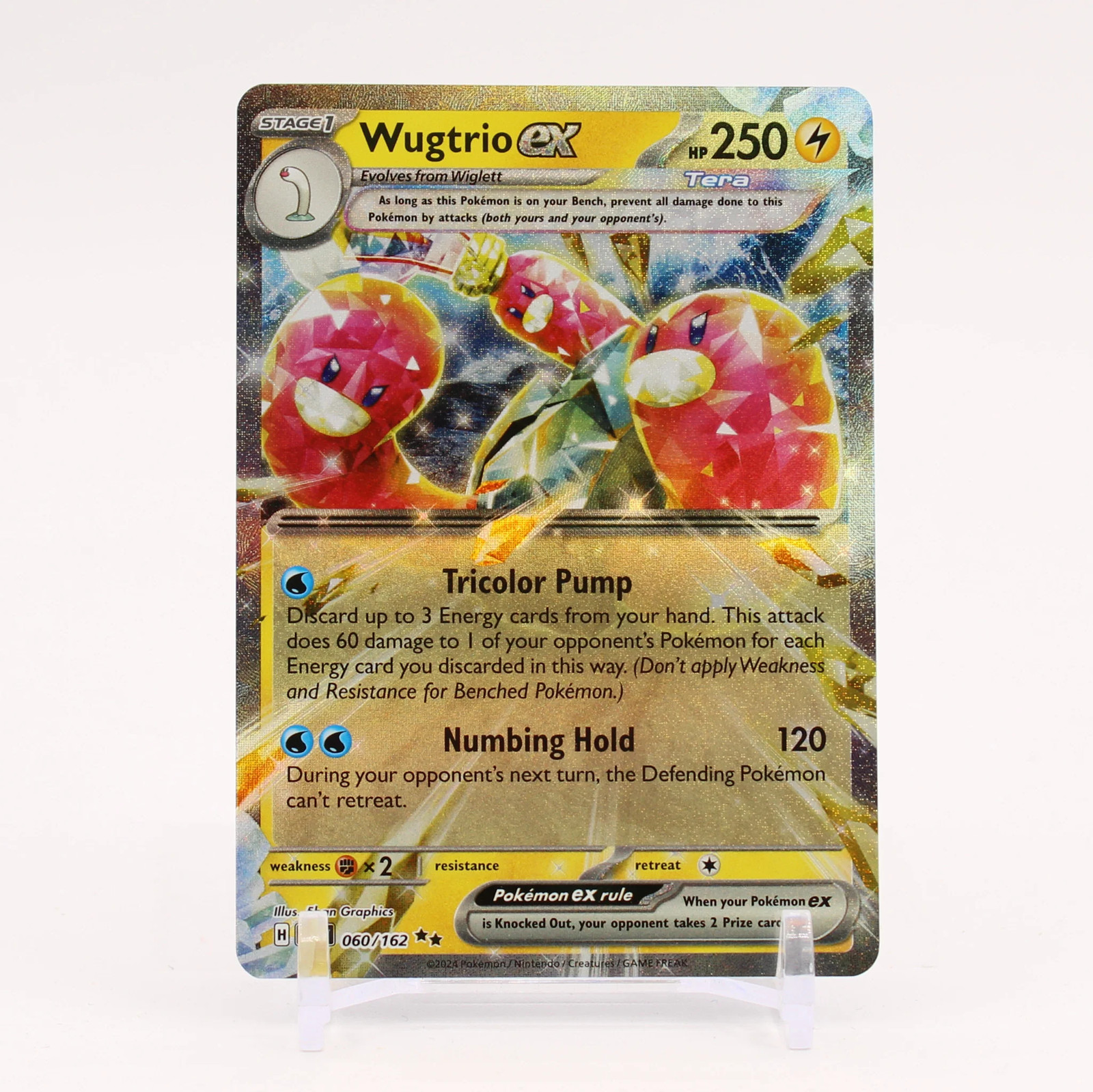 Wugtrio ex - 060/162 Temporal Forces Double Rare Pokemon - NM/MINT