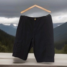 NEW SEAN JOHN BLACK CARGO SHORTS MENS Size 34 COTTON NWOT 