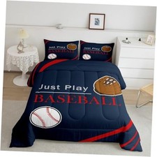 Baseball Bedding Set Size Sports Game Comforter Set for Kids Full Multi 12