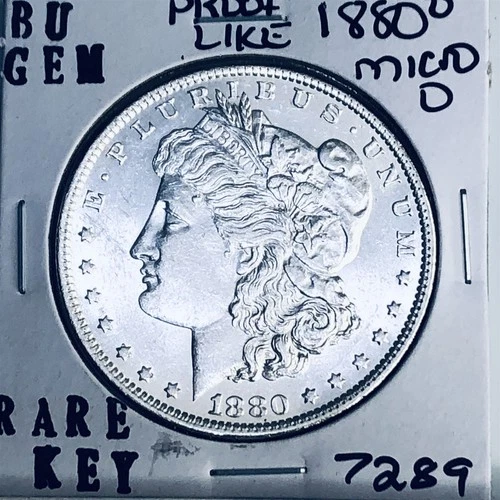 1880 O MICRO O BU GEM MORGAN SILVER UNC MS+++ U.S. MINT RARE KEY COIN 7289