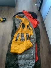 borah bivvy, klymit 3/4 pad, sea to summit reactor liner, seat to summit 28 bag