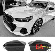 2x Stucke Spiegelkappe Außenspiegel schwarz L+R für BMW 5er G60 G61 23-