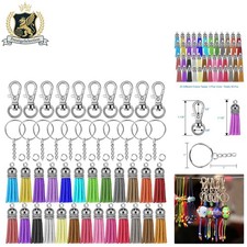 Complete 125-Pc Keychain Craft Set: Tassels, Rings,  Jump Rings Included