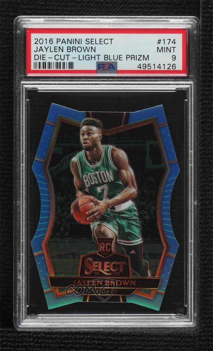2016 Select Premier Level Blue Prizm /199 Jaylen Brown PSA 9 MINT Rookie RC z0q
