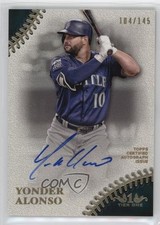 2018 Topps Tier One Prime Performers Auto /145 Yonder Alonso #PPA-YA Auto jc3